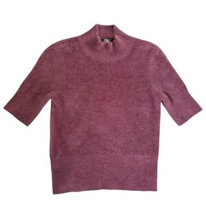 Bailey 44 Mauve Short-Sleeve Mock Neck Sweater